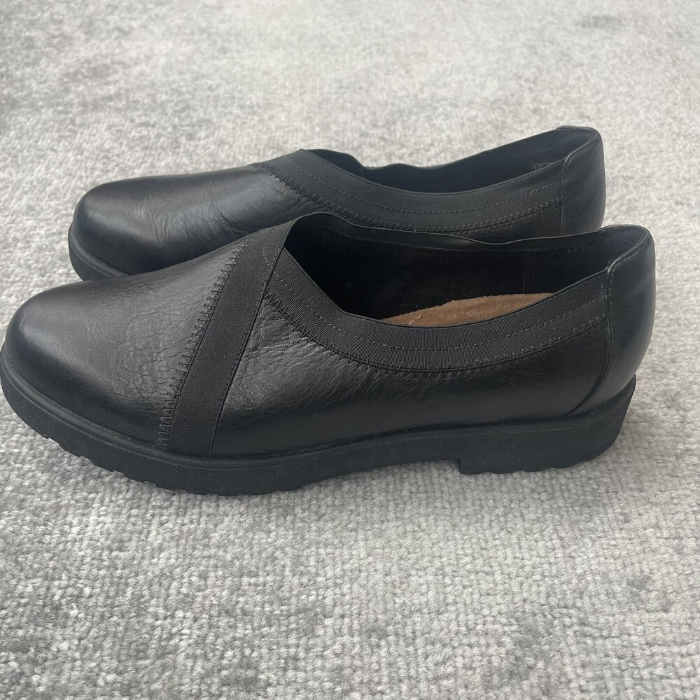 Clarks Shoes Womens Size 9 Black Leather Bellevue Cedar Lightweight Foam Bottom
